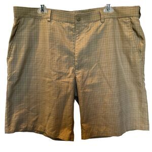 PGA Tour Men's Shorts Tan with cream stripe, Size 38